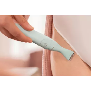 PHILIPS Essential bikinitrimmeri BRT398/15, turvallinen ajo herkille alueille, märkä ja kuiva, 3 pituusasetusta, paristokäyttöinen, valkoinen roosilla korostuksilla