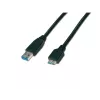 Wirewin USB 3.0 A-MB MM 0.5 SW - 0,5m USB-A - Micro-B kaapeli, musta