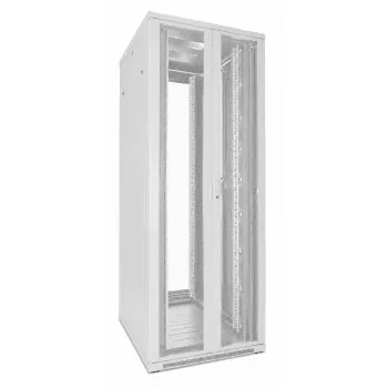 DSIT 47U 19 tuuman palvelinkaappi 800x800x2200mm valkoinen rei'itetyillä kaksoisovilla DS8847DD-W