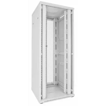 DSIT 47U 19 tuuman palvelinkaappi 800x800x2200mm valkoinen rei'itetyillä kaksoisovilla DS8847DD-W
