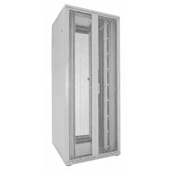 DSIT 42U 19 tuuman palvelinkaappi 800x800x2000mm valkoinen, rei'itetyt kaksoisovet edessä ja takana DS8842DD-W
