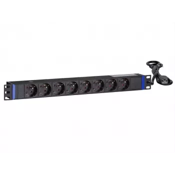 DSIT 19 tuuman 8-kertainen rack-asennettava PDU C14-pistokkeella ja maadoituskoskettimella (DS-8PDU-C14-PE)