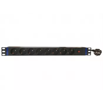 DSIT 19 tuuman 8-kertainen PDU pääkytkimellä ja ylikuormitussuojalla (DS-8PDU-MO-PE)