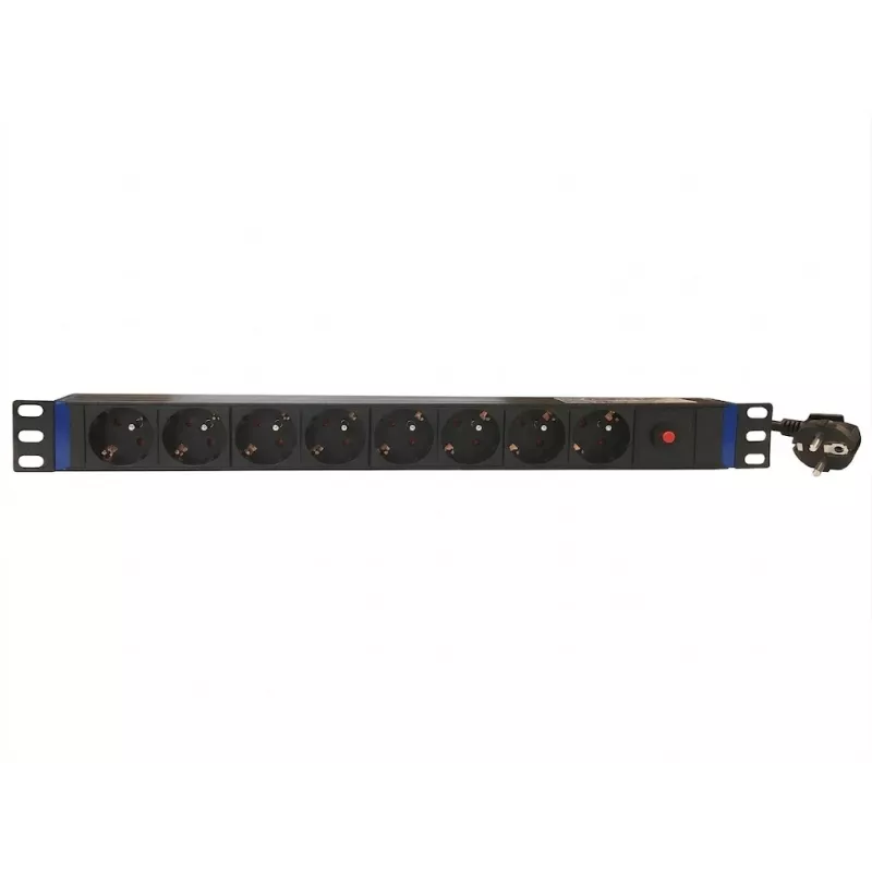 DSIT 19 tuuman 8-kertainen PDU pääkytkimellä ja ylikuormitussuojalla (DS-8PDU-MO-PE)