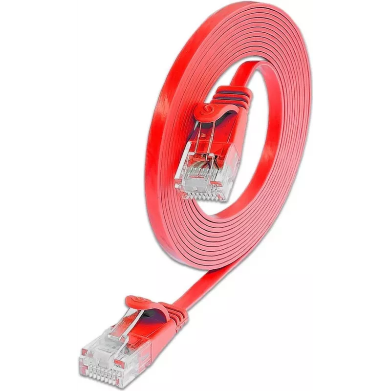 Wirewin Cat.6 Slim verkkokaapeli U/UTP 0,1 m punainen PKW-SLIM-KAT6 0.1 RT
