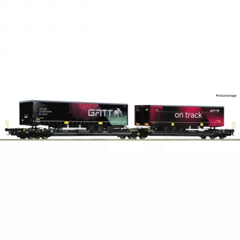 Roco 6600170 DC TX Logistik Sgns matalavaunu H0
