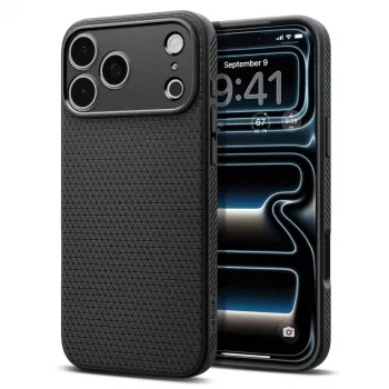 Spigen Liquid Air kuori iPhone 17 Pro / 18 Pro - mattamusta