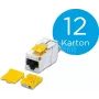 Wirewin WKS JACK KAT6A SLIM 12 CAT6A 10 Gigabit Ethernet suojattu Keystone-moduuli, 12 kpl pakkaus