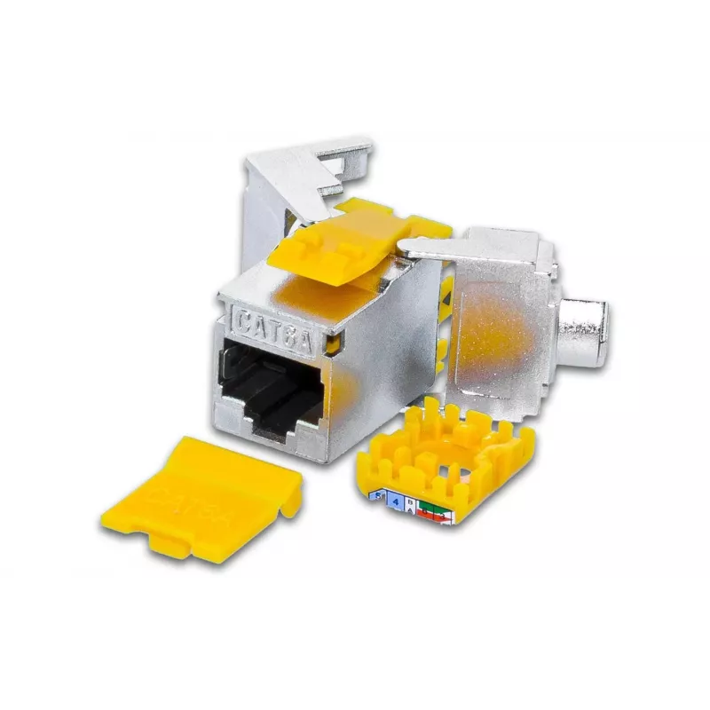 Wirewin WKS JACK KAT6A SLIM 12 CAT6A 10 Gigabit Ethernet suojattu Keystone-moduuli, 12 kpl pakkaus