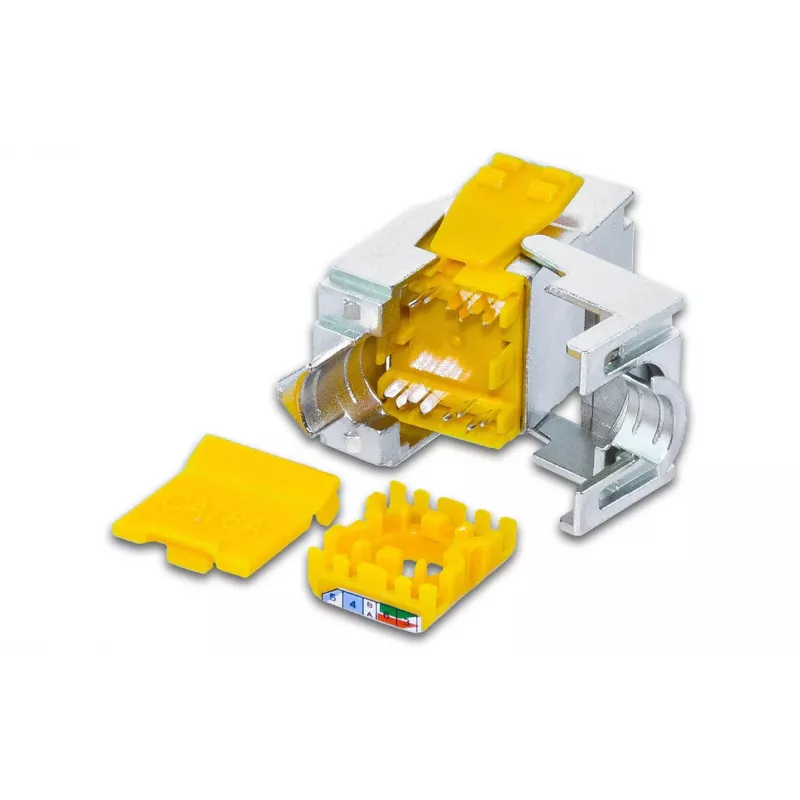 Wirewin WKS JACK KAT6A SLIM 12 CAT6A 10 Gigabit Ethernet suojattu Keystone-moduuli, 12 kpl pakkaus