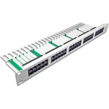 Wirewin 50-porttinen ISDN-paneeli, 1U, vaaleanharmaa patch-paneeli (PANEL TEL 50)