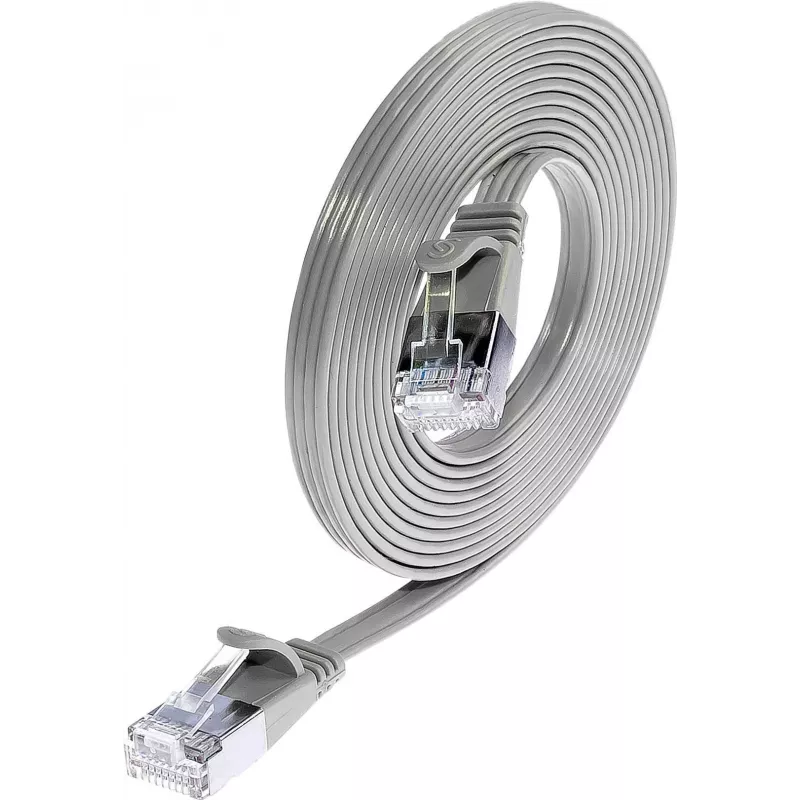 Wirewin Cat.6 SLIM -verkkokaapeli STP PIMF 0,1 m harmaa PKW-STP-SLIM-KAT6 0.1