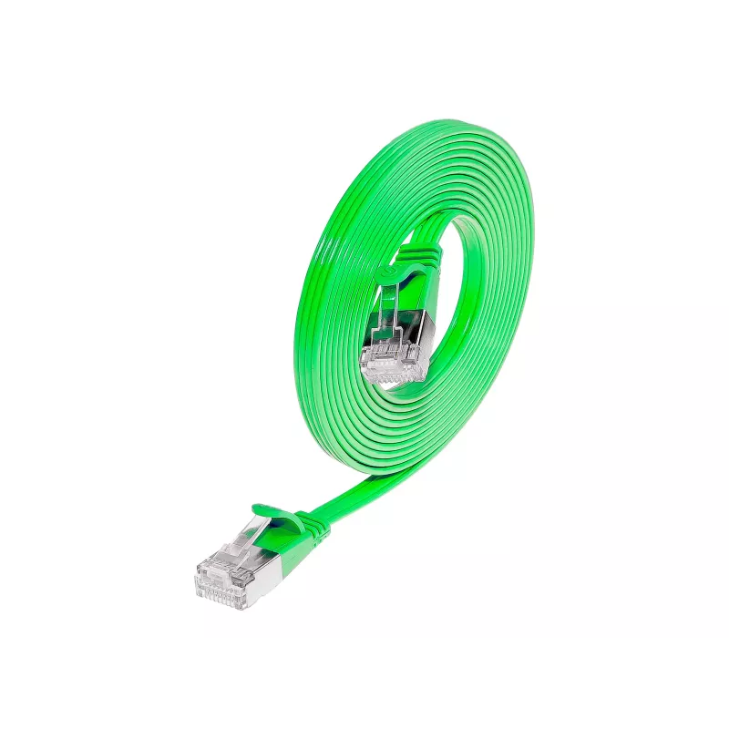 Wirewin Cat.6 Slim -verkkokaapeli, STP (PIMF), 0,1 m, vihreä PKW-STP-SLIM-KAT6 0.1 GN