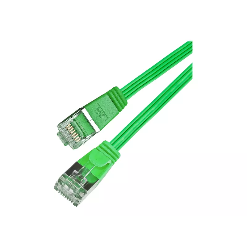 Wirewin Cat.6 Slim -verkkokaapeli, STP (PIMF), 0,1 m, vihreä PKW-STP-SLIM-KAT6 0.1 GN