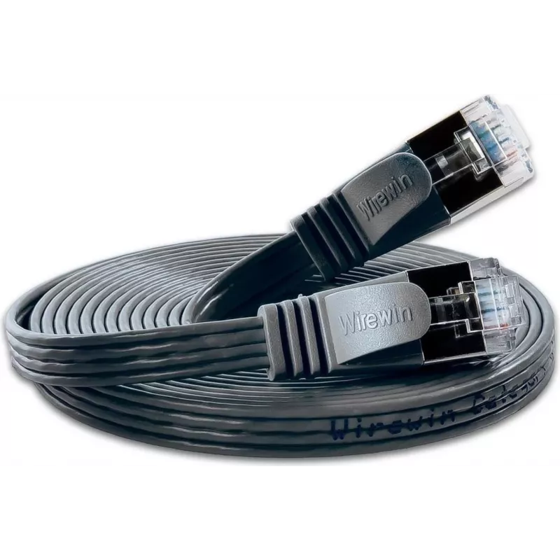 Wirewin Triotronik PKW-STP-SLIM-KAT6 1.0 SW Cat6 U/FTP Slim Ethernet-verkkokaapeli, 1 m, musta