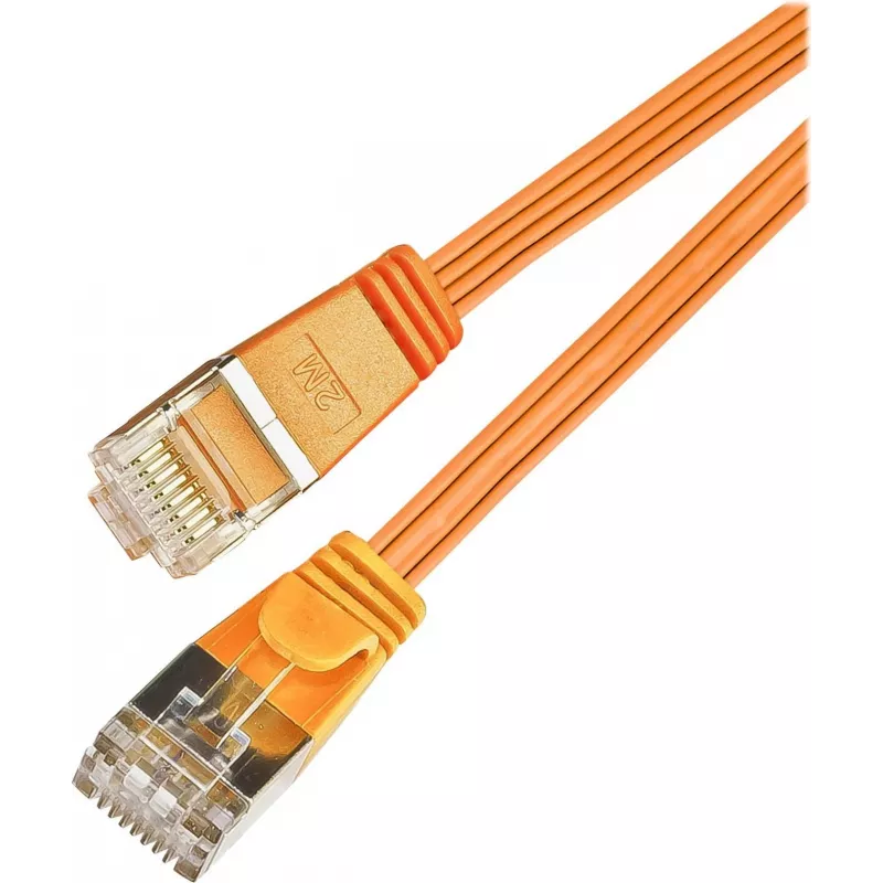 Wirewin Cat6 U/FTP Slim Ethernet-verkkokaapeli, litteä, oranssi, 15 m PKW-STP-SLIM-KAT6 15.0 OR