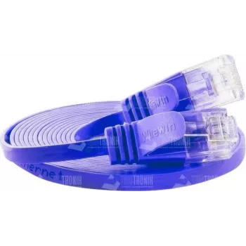 Wirewin Triotronik 0,15 m Cat6 U/UTP Slim Ethernet-verkkokaapeli, RJ45 pistoke-pistoke, violetti PKW-SLIM-KAT6 0.15 VT