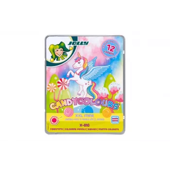 JOLLY X-BIG CANDYCOLOURS värikynät, sekoitetut värit, 12 kpl (3099-0137)