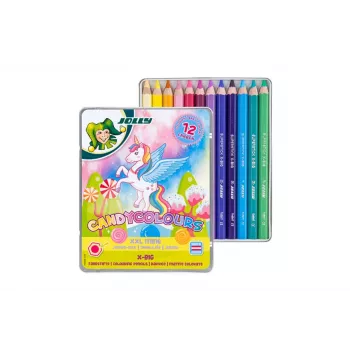 JOLLY X-BIG CANDYCOLOURS värikynät, sekoitetut värit, 12 kpl (3099-0137)