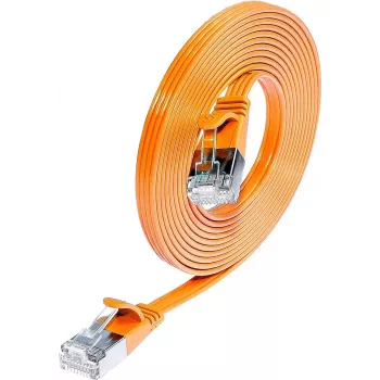 Wirewin Triotronik PKW-STP-SLIM-KAT6 5.0 OR Cat6 U/FTP Slim Ethernet-verkkokaapeli, RJ45 pistoke-pistoke, 5 m, oranssi