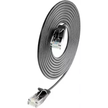 Wirewin SLIM UL6 1 SW - Cat.6 Slim patchkaapeli, U/UTP, 1 m, musta (PKW-LIGHT-K6 1.0 SW)