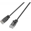 Wirewin SLIM UL6 1 SW - Cat.6 Slim patchkaapeli, U/UTP, 1 m, musta (PKW-LIGHT-K6 1.0 SW)
