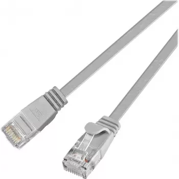 Wirewin Triotronik Cat6 U/UTP verkkopatchkaapeli, 0,5 m, RJ45-pistoke-pistoke, harmaa PKW-SLIM-KAT6 0.5