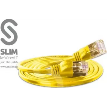 Wirewin Triotronik F/UTP Cat6 patchkaapeli 0,15 m RJ45-pistoke-pistoke, keltainen PKW-LIGHT-STP-K6 0.15 GE