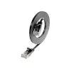 Wirewin Cat.6 U/UTP Slim patchkaapeli, RJ45, 0,75 m, musta PKW-SLIM-KAT6 0.75 SW