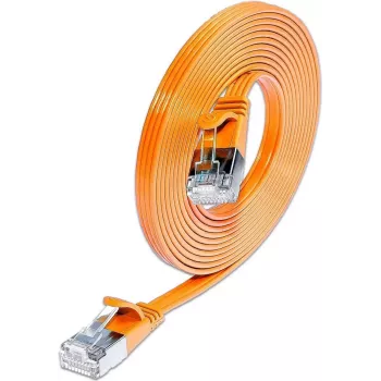 Wirewin Triotronik 0,15 m Cat6 U/FTP -liitäntäkaapeli, RJ-45-RJ-45, oranssi PKW-STP-SLIM-KAT6 0.15 OR