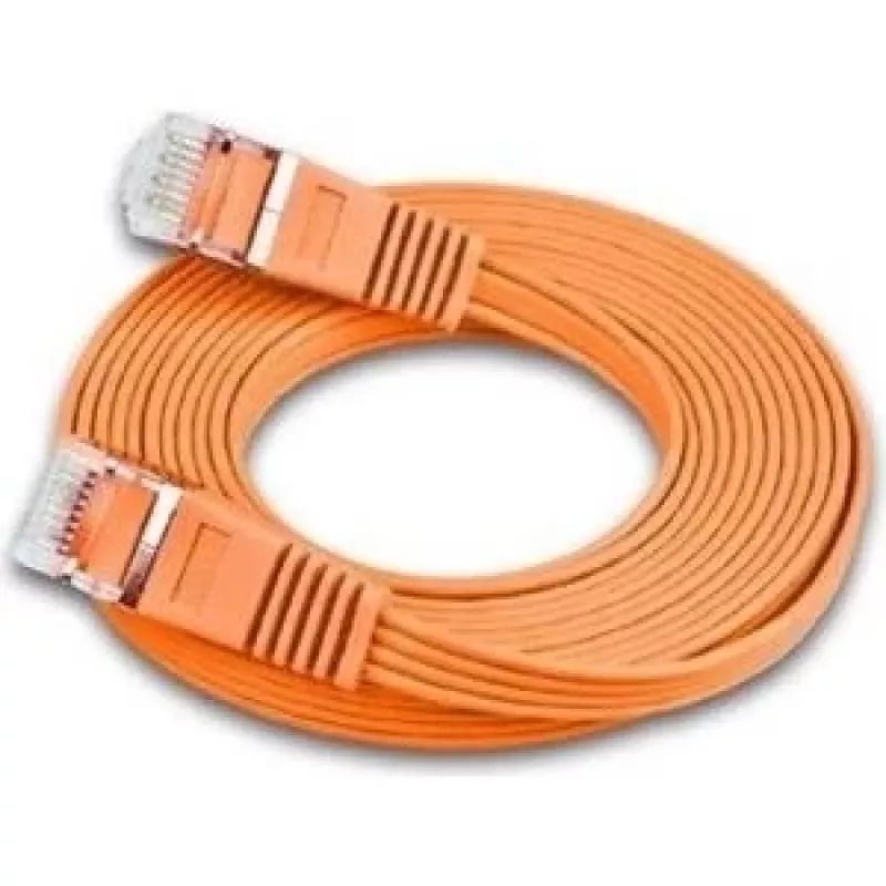 Wirewin Triotronik 0,15 m Cat6 U/FTP -liitäntäkaapeli, RJ-45-RJ-45, oranssi PKW-STP-SLIM-KAT6 0.15 OR