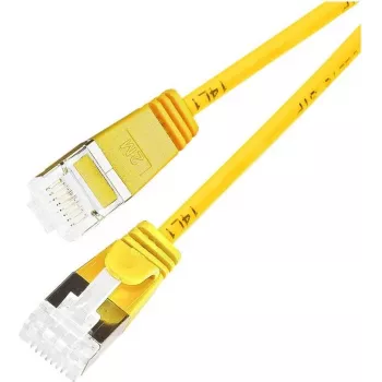 Wirewin Light -liitäntäkaapeli pyöreä U/FTP Cat 6a keltainen 0,1 m Slim, suojattu, PoE, joustava ohut kaapeli erikoiskohteisiin (PKW-LIGHT-STP-K6A 0.1 GE)