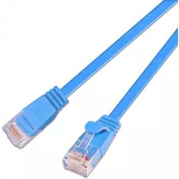 Wirewin Triotronik Cat6 U/FTP Slim Ethernet -liitäntäkaapeli, 0,75 m, RJ45-pistoke-pistoke, sininen PKW-STP-SLIM-KAT6 0.75 BL