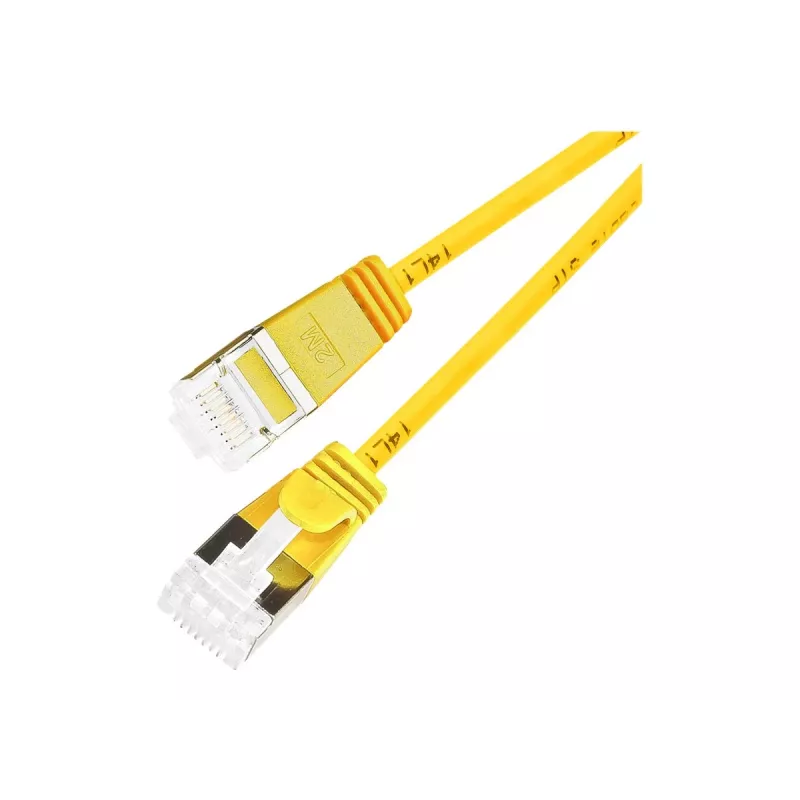 Wirewin Cat 6a U/FTP Slim Ethernet -liitäntäkaapeli, keltainen, 0,5 m PKW-LIGHT-STP-K6A 0.5 GE