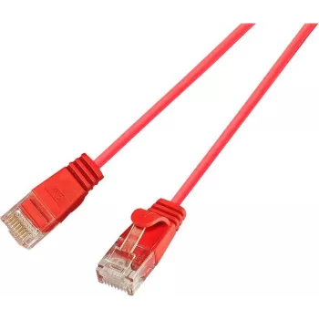 Wirewin Cat.6 Slim-Light -liitäntäkaapeli U/UTP 1,0 m punainen PKW-LIGHT-K6 1.0 RT