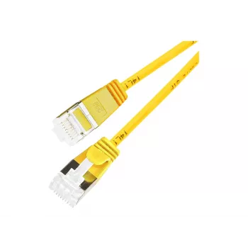 Wirewin Slim Round U/FTP Cat 6a -verkkokaapeli, 7,0 m, keltainen, PoE, 10 Gbps PKW-LIGHT-STP-K6A 7.0 GE