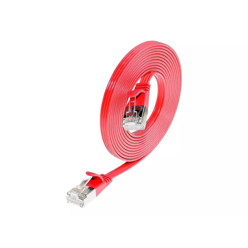 Wirewin SLIM S6 1.5 RT - Cat.6 SLIM -verkkokaapeli, STP (PIMF), 1,5 m, punainen PKW-STP-SLIM-KAT6 1.5 RT