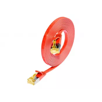 Wirewin Cat6a U/FTP Slim Ethernet -verkkokaapeli RJ45 0,5 m punainen PKW-STP-SLIM-K6A 0.5 RT