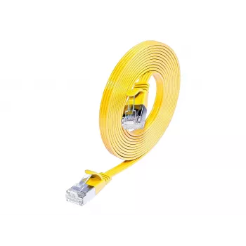 Wirewin Triotronik Cat6 U/FTP -verkkokaapeli, 20 m, RJ45 uros-uros, keltainen PKW-STP-SLIM-KAT6 20.0 GE