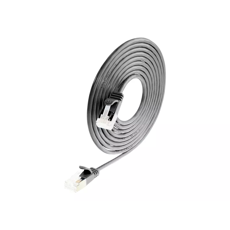 Wirewin Slim -verkkokaapeli U/FTP Cat 6a musta 7,0 m PKW-LIGHT-STP-K6A 7.0 SW