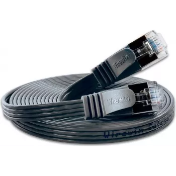 Wirewin SLIM S6 7,5 m musta Cat.6 Slim Ethernet -verkkokaapeli STP PIMF PKW-STP-SLIM-KAT6 7.5 SW