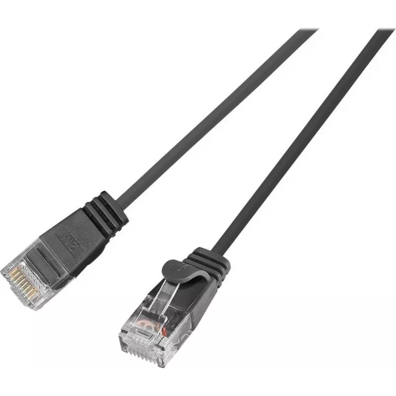 Wirewin Cat.6 SLIM-Light -verkkokaapeli U/UTP 0,5 m musta (PKW-LIGHT-K6 0.5 SW)