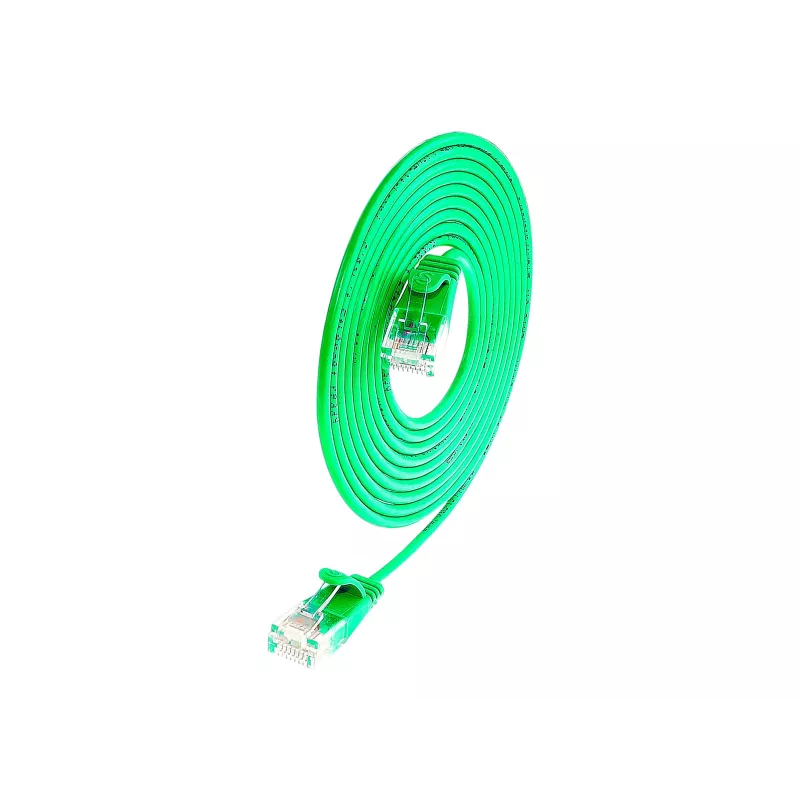 Wirewin SLIM UL6 1 GN - Cat.6 Slim -verkkokaapeli, U/UTP, 1,0 m, vihreä PKW-LIGHT-K6 1.0 GN