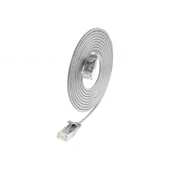 Wirewin SLIM UL6 7,5 m Cat.6 Slim -verkkokaapeli, U/UTP, harmaa (PKW-LIGHT-K6 7.5)