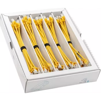 Wirewin SLIM-LS-K6A 0.15 YE 50 Cat6a U/FTP Slim Ethernet -verkkokaapeli, 0,15 m, keltainen, 50 kpl:n pakkaus