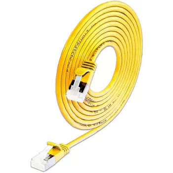 Wirewin SLIM-LS-K6A 0.15 YE 50 Cat6a U/FTP Slim Ethernet -verkkokaapeli, 0,15 m, keltainen, 50 kpl:n pakkaus