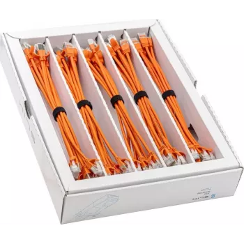Wirewin SLIM-LS-K6A 0,25 OR 50 Cat6a U/FTP Slim Ethernet -verkkokaapeli, 0,25 m, oranssi, 50 kpl:n pakkaus