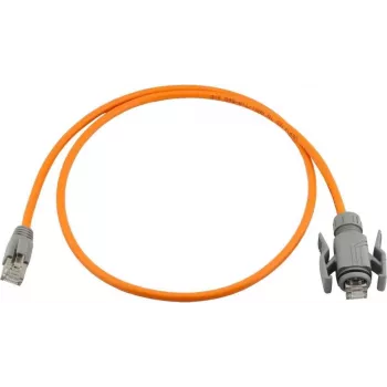 Wirewin Industrial Cat6A S/FTP PUR -verkkokaapeli, IP67 RJ45, 1 m, oranssi PKW-I1-SF-K6A-PUR 1.0 OR