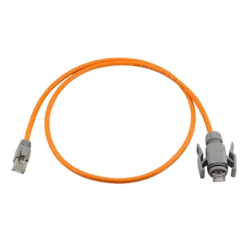 Wirewin Industrial Cat6A S/FTP PUR -verkkokaapeli, IP67 RJ45, 1 m, oranssi PKW-I1-SF-K6A-PUR 1.0 OR