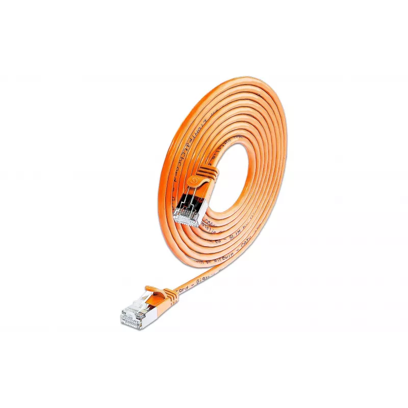 Wirewin SLIM UL6 7,5 m Cat.6 Slim-Light U/UTP -verkkokaapeli, oranssi PKW-LIGHT-K6 7.5 OR